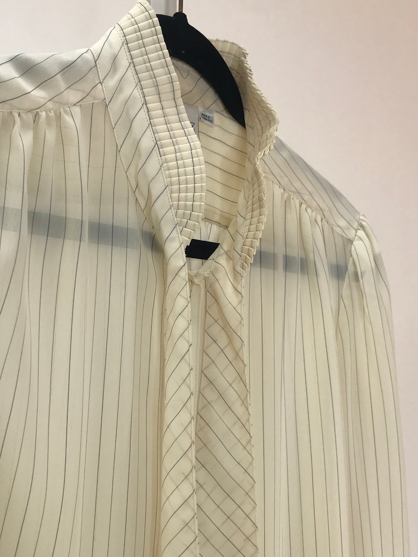 JT Vintage - Striped Necktie Blouse